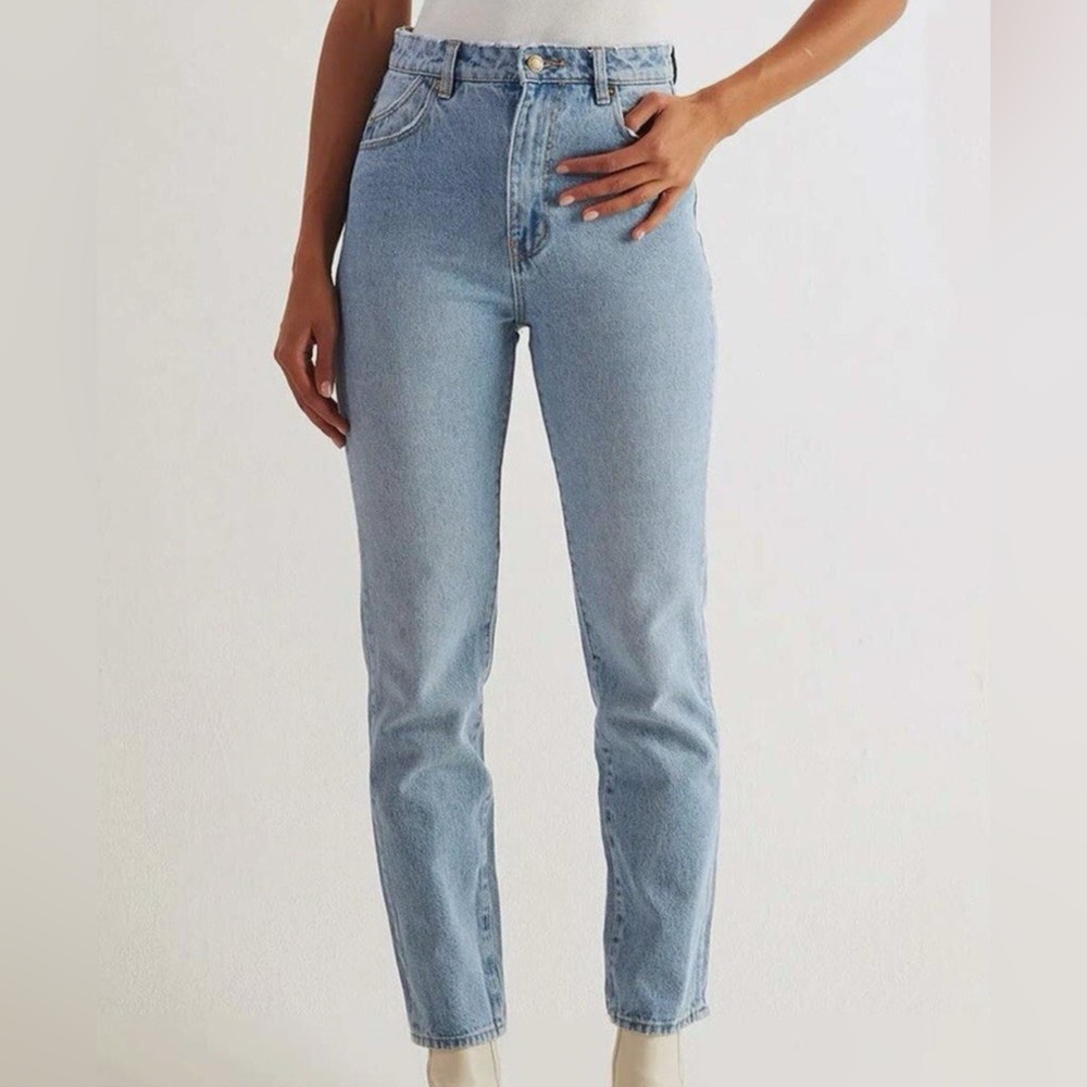 **ROLLA'S  Dusters Distressed Women's High Rise Slim Light Ankle Blue Jeans